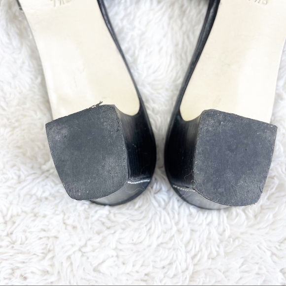 Cole Haan Black Slip On Sandals Bow Tie Strap Low - Picture 8 of 8